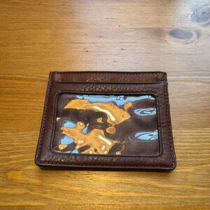 Osgoode Marley Leather ID Holder Card Wallet With Slots Flat Compact 4x3 inches
